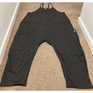 FP Movement Hatch Hot Shot One-Piece Jumpsuit XL Oversized Loungewear Black Fade